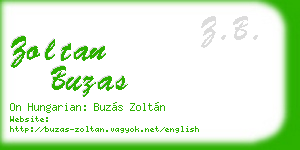 zoltan buzas business card