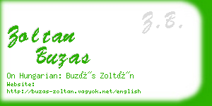 zoltan buzas business card